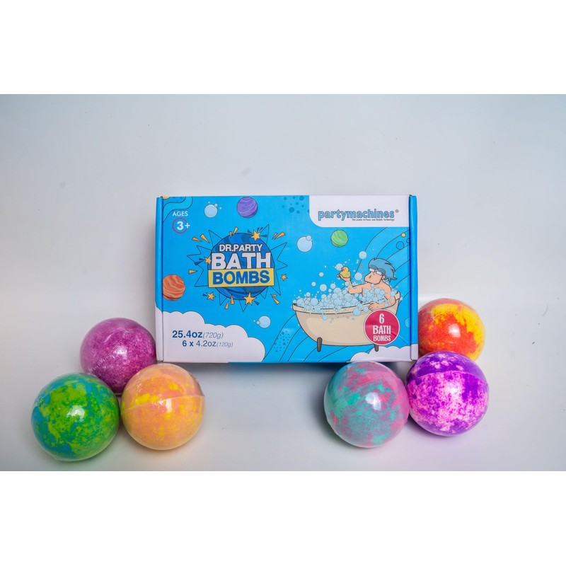 6-Pack Fun & Fizzy Bath Bombs for Teens – Vibrant