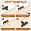 sourcing map 10 Pack Single Hole Cabinet Handles, 2"/50mm Square
