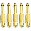 tunghey 5Pack RCA to 1/4 Jack Audio Connector RCA Female