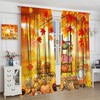 Fall Dwarf Curtains Farmhouse Harvest Pumpkin Curtains Autumn Thanksgiving Home