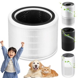 Compatible LEVOIT Core 300S Filtro de Repuesto para purificador de Aire,Aire purifier HEPA filter,Filtro 3 en 1,Se utiliza para purificar polvo, partículas finas, para serie Levoit Core 300. 111