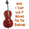 CafePress Cello For The Exercise Rectangle Magnet, 3"x2" Refrigerator Magnet