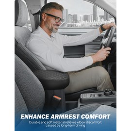 JOYTUTUS Center Console Cover Compatible with Ford Maverick 2025 2024 2023 2022 Leather Armrest Cover Center Console Cushion Ford Maverick Accessories