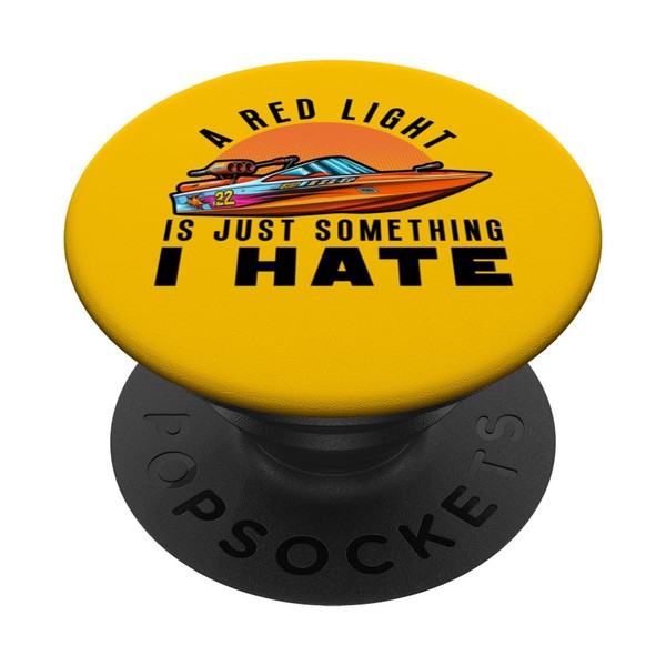 Drag Boat Racing Racer Speed Boat Driver Legend PopSockets Standard