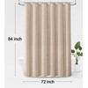 Awellife 84 Inch Extra Long Beige Linen Shower Curtain Set