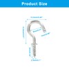 Bonsicoky 120 Pcs 5/8 Inch Screw Hooks, Nickel Plated Metal