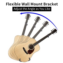 SOEWIOU Guitar Holder for the Wall Angled Guitar Hanger Hook with Mounting Screws, Wall Mount Guitar Stand, Guitar Hanger Hook for Guitars, Bass, Mandolin, Banjo, Violin, Ukulele etc
