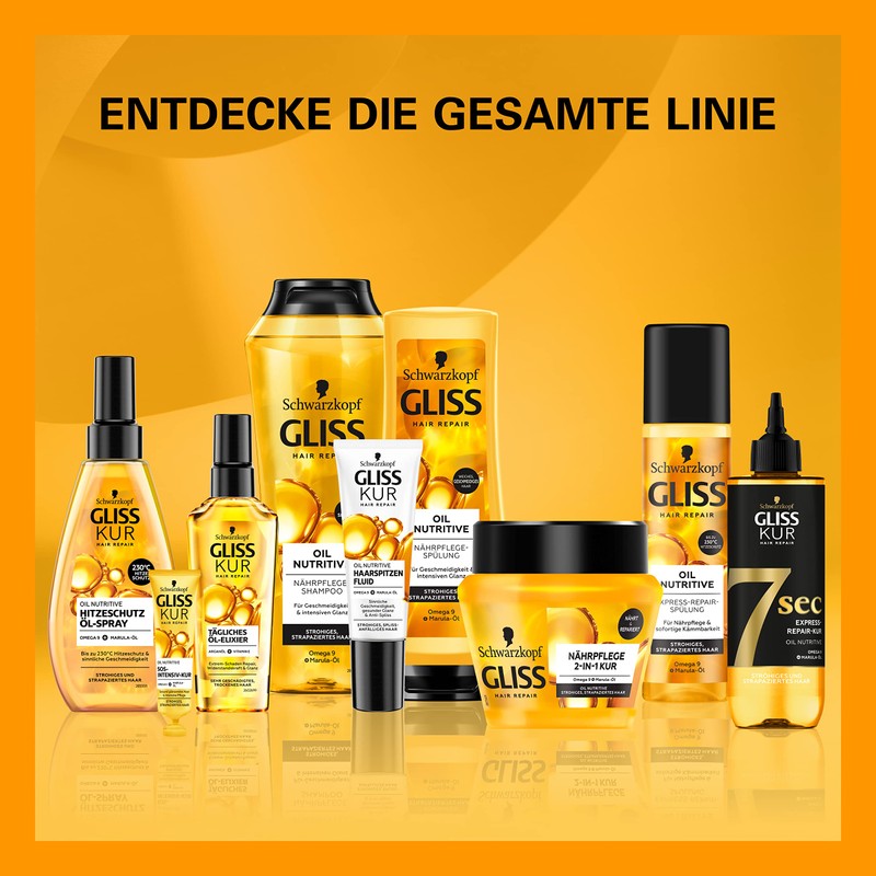 Gliss Oil Nutritive Conditioner (200 ml), Conditioner Nourishes Straw, Damaged