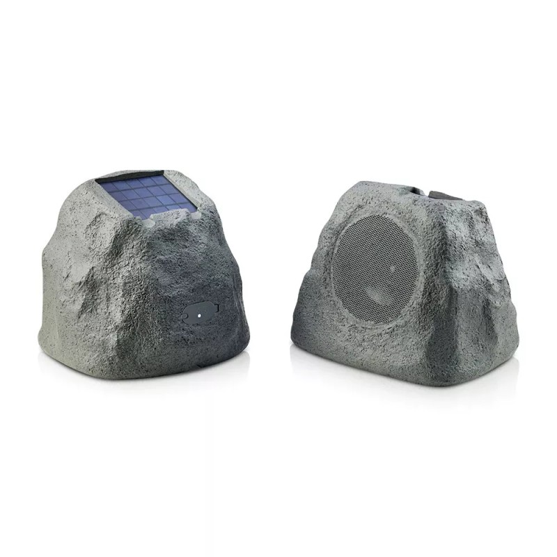 iHome - Rechargeable Bluetooth Outdoor Solar Rock Speakers with TWS