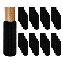 32 PCS Chair Leg Socks, Chair Leg Floor Protectors, Do not Easily Fall Off, Very Easy to Put on, Fits All Leg Shapes, Moving Easily and Reduce Noise (Black, 32pc)
