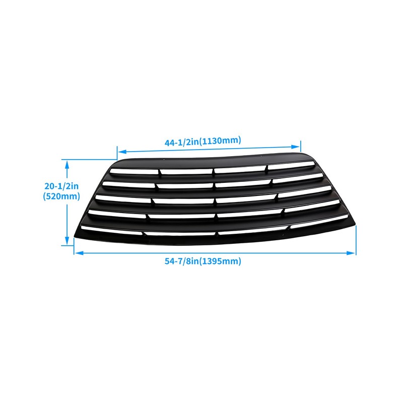 HECASA Rear Window Scoop Louver Sun Shade Cover Compatible with