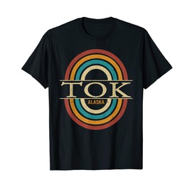 Vintage Retro Tok Alaska AK Women Men Souvenirs T-Shirt