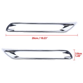 x xotic tech Exterior Rear Bumper Reflector Fog Bezel Cover Trim, Chrome, Compatible with Toyota RAV4 2019 2020 2021 2022 2023 2024 2025