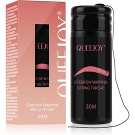 Cordón para Mapeo de Cejas - Botellas de 100 Pies - 30 M Hilo de Cordaje para Mapeo de Cejas Preentintado, Herramienta de Mapeo de Cejas Con Instrucciones, Hilo para Marcar Cejas para Marcar