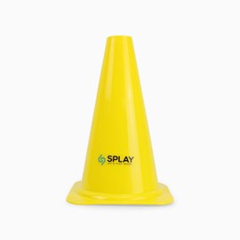 Splay Club Plastic Traffic Cones | Safety Cones for Field Practice, Outdoor Games, Fitness Training, Agility Set, Parking Markings | Cones with Waterproof Surface | Yellow Colour – Pack of 4