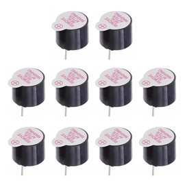 10PCS FONGKNOX Buzzer DC 3V Electronic Buzzer Active Buzzer Alarm Electromagnetic Beeper Magnetic Long Continous Beep Tone Alarm Ringer Red