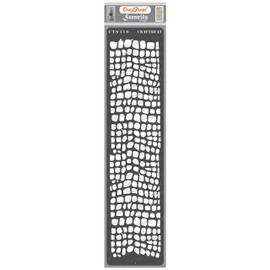 CrafTreat Snake Skin Stencil for Crafts Reusable Vintage - Snake Skin - Size: 3X12 Inches - Animal Skin Stencils for Furniture Painting - Border Stencils for Painting on Concrete, Canvas