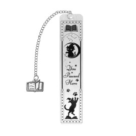 Cat Bookmark for Women, Zinc Alloy Funny Kitten Bookmarks with Book Pendent Cute Animals Book Marker Reading Accessories for Cat Lovers
