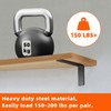 AnanJing 4 Pack Heavy Duty Floating Shelf Brackets, Black Metal