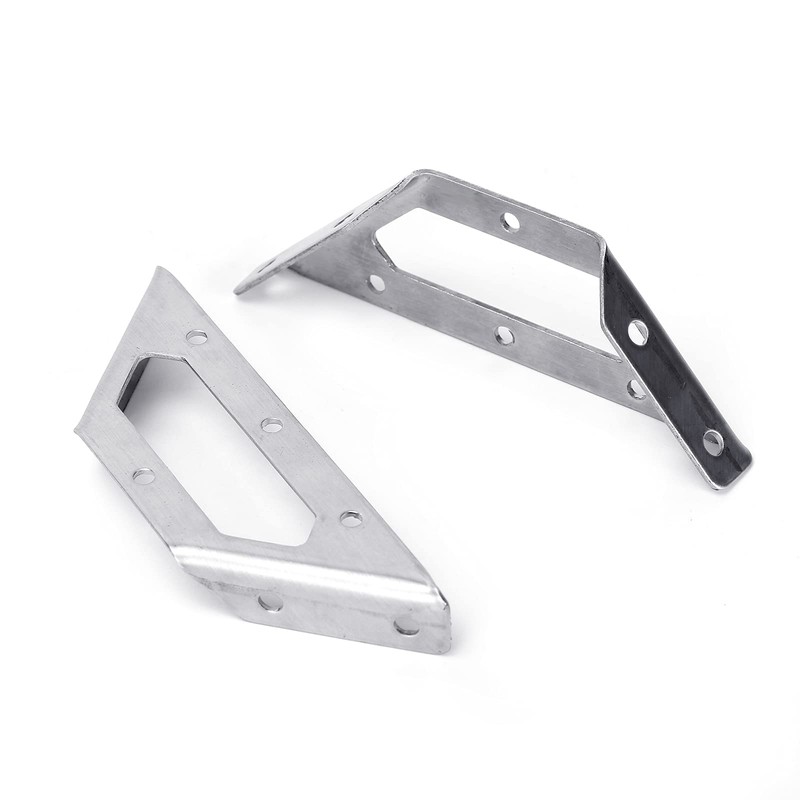 2Pcs Trapeziform Angle Brackets Stainless Steel Multifunction Corner Brace Bracket
