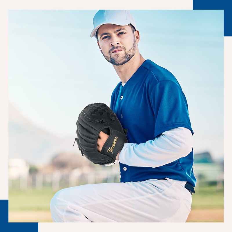 Top Prospects Premium Leather Baseball Glove with one Free Baseball