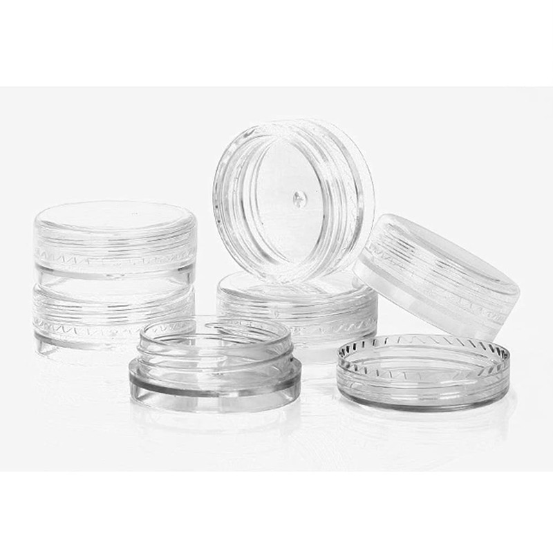 50 Pcs Empty Plastic Cosmetic Jars, 5ml Sample Containers Pots