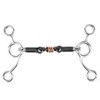 QANYEGN Stainless Steel Horse Chew Bit, Black Snaffle Bit, Gag
