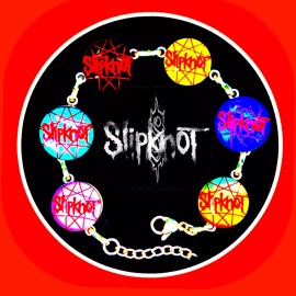 SLIPKNOT PSYCHOSOCIAL  SIX IMAGES CRYSTAL ADJUSTABLE BRACELET
