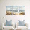 Abstract Beach Canvas Wall Art: Seashore Grasses Artwork Print Seascape