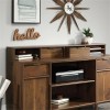 Sauder Clifford Place Engineered Wood Organizer Hutch in Grand Walnut