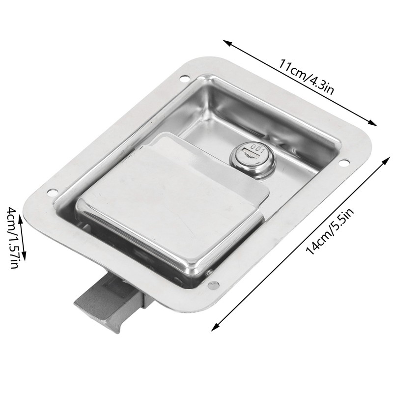 Tool Box Lock with 2 Keys Stainless Steel Paddle T