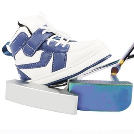 AMLESO Golf Blade Putter Cover Embroidered Pu Leather Headcovers Funny Shoe Shaped Fit All Brands, Blue White