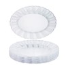 Matana - 10 Clear Multi-Use Plastic Oval Serving Trays for Platters - 30x23cm