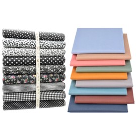 FAIRYGATE Sewing Material 18 Pcs Fabric Sheets 25 x 25 cm Sheets for DIY Crafts Assorted Color Paper for Sewing Patchwork School Projects Craft Quilts C0310