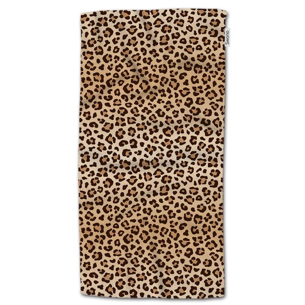 HGOD DESIGNS Leopard Hand Towels,Animal Leopard Print Pattern 100% Cotton
