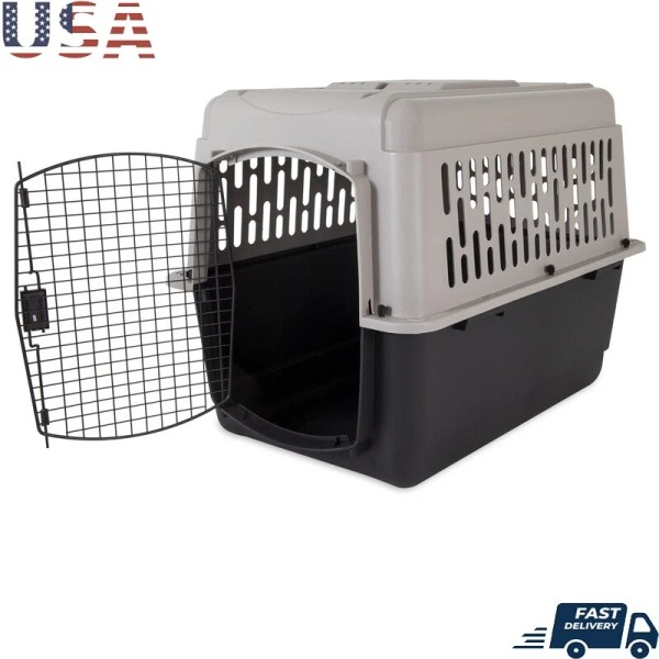 Unbranded Medium Dog Crate Plastic Travel Pet Carrier Secure Kennel