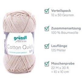 Gründl 865 Cotton Quick Plain Wool