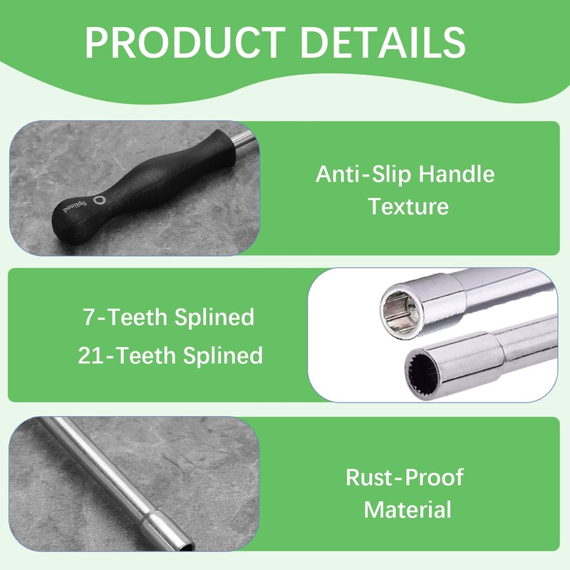 2 PCS Splined Carburettor Adjustment Screw Driver Tool, 21-Teeth &