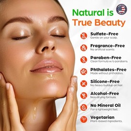 Hidratante facial con aceite de ricino orgánico para pestañas, cejas y arrugas con jojoba, rosa mosqueta, semilla de uva, escualano, palmarosa, bergamota y vitamina E, cuidado de la piel para pieles