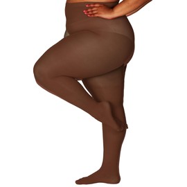 HONENNA Queen Plus Size Tights, 20+ Colors Women's Curves Semi Opaque Stockings Nylons Pantyhose 1X 2X 3X 4X 5X 6X, 1-6 Pairs (1 Pair-Coffee 1X-2X)