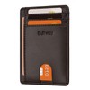 Buffway Buffway Slim Minimalist Front Pocket RFID Blocking Leather Wallets