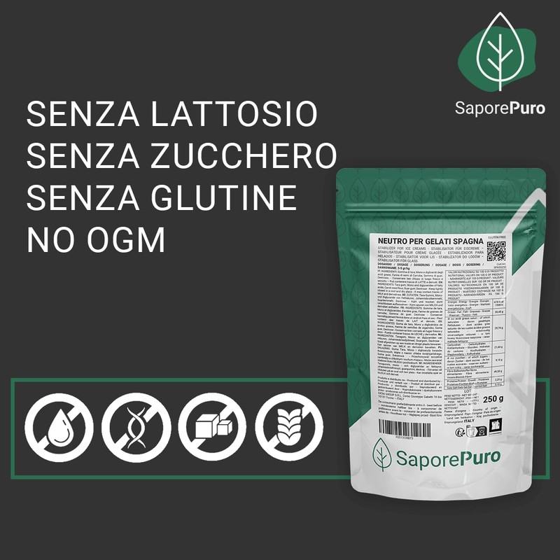 Saporepuro Ice Cream Stabiliser (S) with emuldifier 250 g