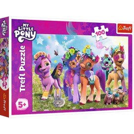Trefl My Little Pony 100 Piece Jigsaw Puzzle Funny Ponies 16"x11" Print, DIY Puzzle, Creative Fun, Classic Puzzle for Adults and Children from 5 Years Old