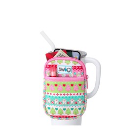 Swig Life Mega Mug Pouch, Water Bottle Bag with Adjustable Strap, Water Bottle Fanny Pack with Zippered Phone Pocket, Tumbler Accessories (Cookie Jar)