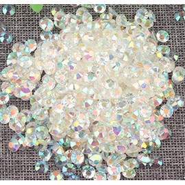 LOVEKITTY ® 3mm 1000 Pieces AB Transparent AB Jelly Rhinestones Round Flatback Craft Decoration