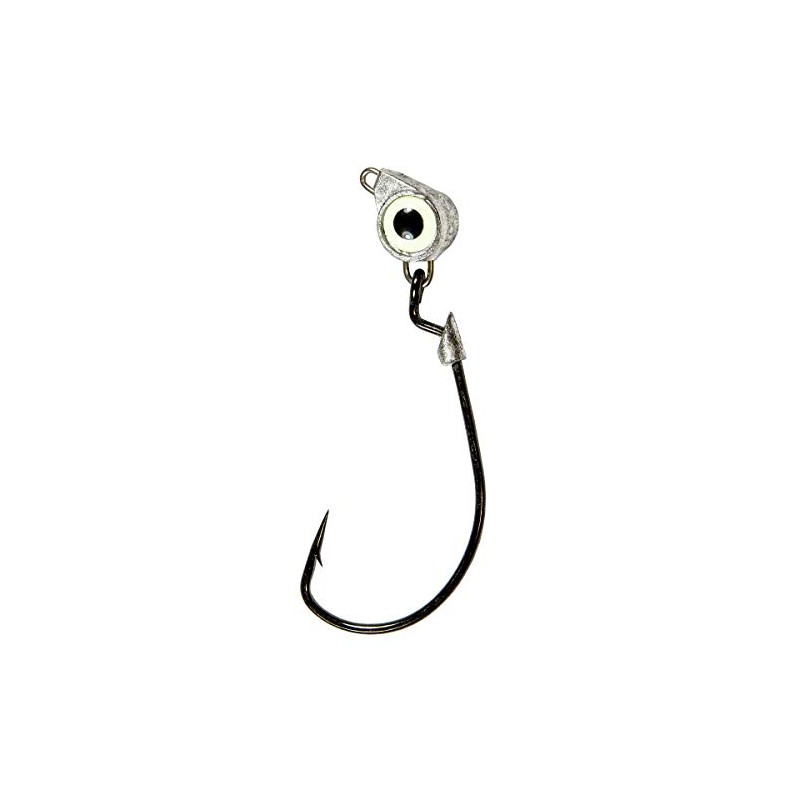 Z-Man, Texas Eye Jighead, Freshwater/Saltwater, 1/4 oz, 3/0 Hook, Glow,