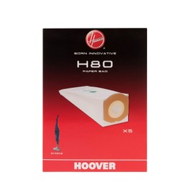 Hoover H80 Sacchetti per Aspirapolvere, Originali, in Carta, Antiodore, Extra Capienti, compatibili con aspirapolvere Syrene, 5 Pezzi