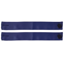 Sunnydaze 13.5-Inch Polyester Curtain Tiebacks with Resin Buttons - Holdbacks for Curtains and Drapes - 2-Pack - Blue