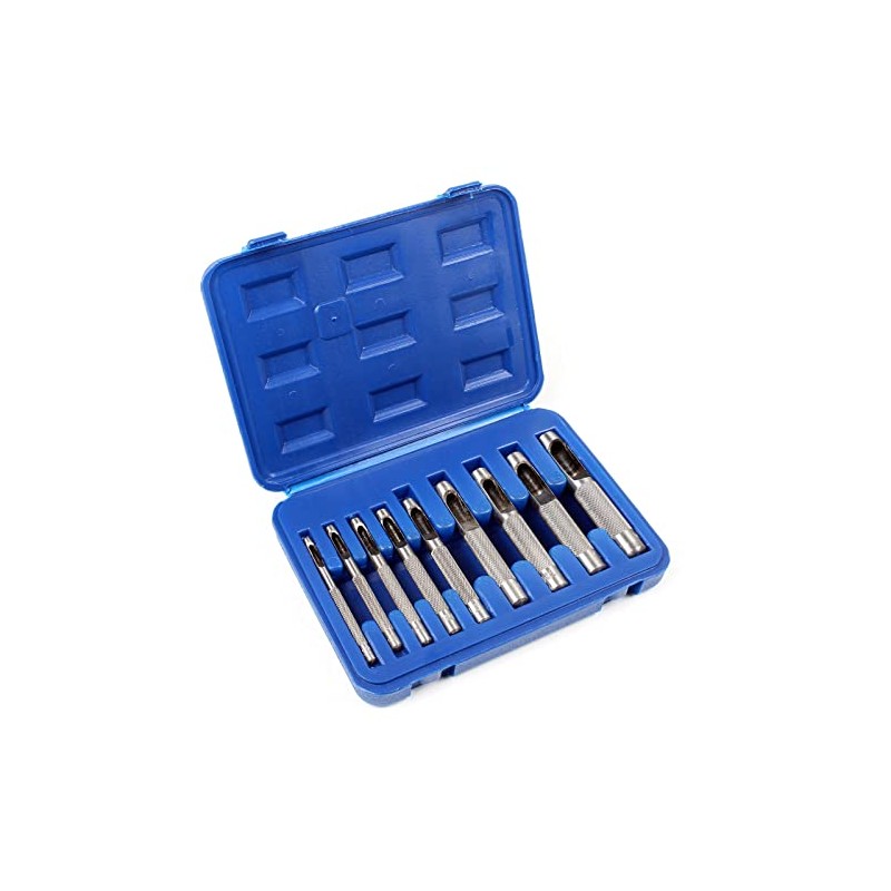 XPOtool Punch Set 3-12 mm 9-Piece Hole Cutter Made of