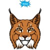 StickerTalk Bobcat Vinyl Sticker, 4 inches by 5 inches